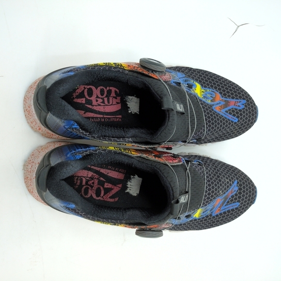 Zoot Run Ali'i Flying Hawaiian Unisex Running Shoes Men's 9.5 Black Rainbow - Picture 8 of 14